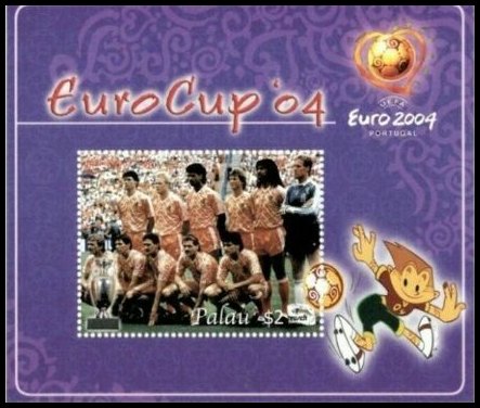 Selos Futebol - Euro 2004 - Bloco de Palau (1 selo) Selos Futebol - Euro 2004 - Bloco de Palau (1 selo)